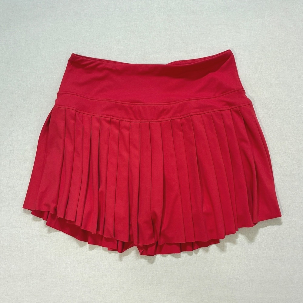 Kyodan Womens Red Pleated Active Tennis Skort Built-in Shorts Size Small